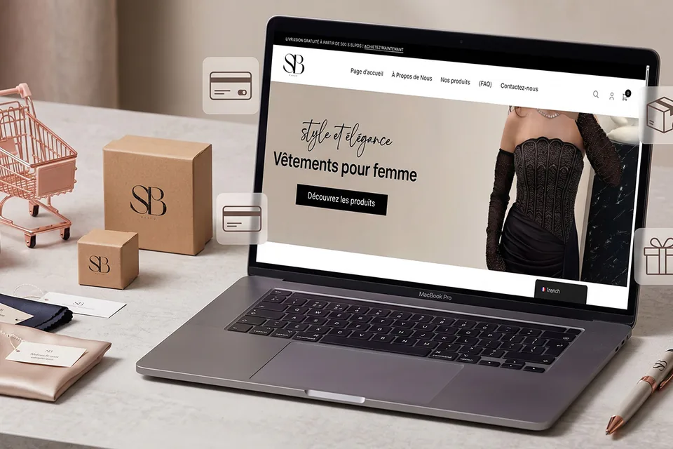SB Dress e-ticaret tasarım çalışması