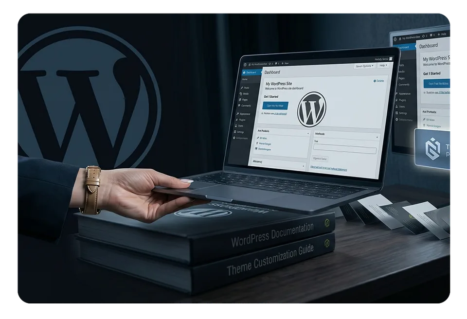 WordPress site yönetim ve geliştirme ekranı